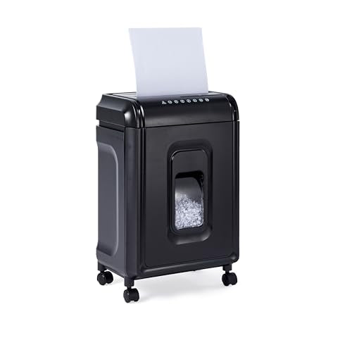 Amazon Basics 8 Sheet High Security Micro Cut Shredder with Pullout Basket, Black