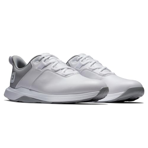 FootJoy Men's Prolite Golf Shoe, White/Light Grey/Grey, 9 X-Wide