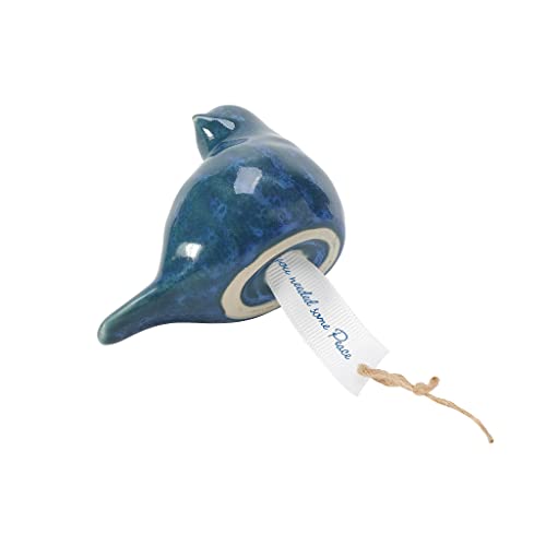 Enesco Izzy and Oliver Karin Lind Messengers Needed Some Peace Bird Figurine, 2.75 Inch, Dark Blue