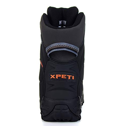XPETI Hiking Boot Women Non-slip Winter Shoes for Women Gray/Sky Blue 10