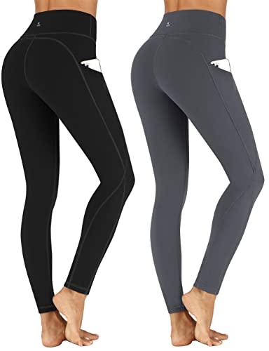 TOREEL Yoga Pants with Pockets Leggings for Women Tummy Control High Waisted Leggings with Pockets Workout Athletic Yoga