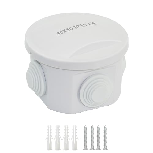LeMotech Junction Box, ABS Plastic IP65 Waterproof and Dustproof, Universal Electrical Enclosure, Outdoor and Indoor Project Box 5.9X 5.9X 3.9 inch (150 x 150 x 100 mm)