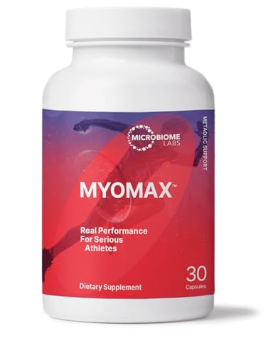 Microbiome Labs MyoMax Vitamin K - 100% Soy-Free Vitamin K2 (k2 MK7) Supplement - Vit K2 with Calcium Pyruvate to Support ATP Production, Muscle, Heart Health - Helps Extend Peak Fitness (30 Capsules)