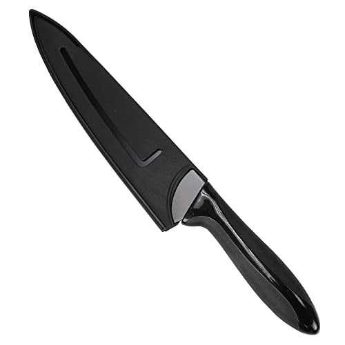 Chef Craft Premium Chef Knife with Sheath, 8 inch blade 13.5 inches in length, Black