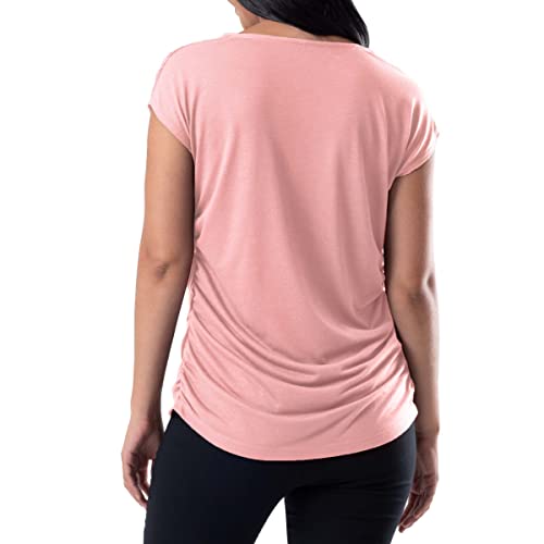 Wright's Women's Jersey Knit Sleeveless Drape Neck Top, Black, Small