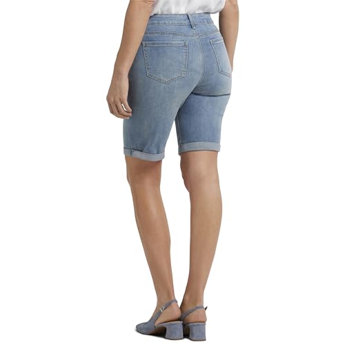 NYDJ womens Briella Roll Cuff Jean | Long Slimming Denim Shorts, Nevin, 0 US