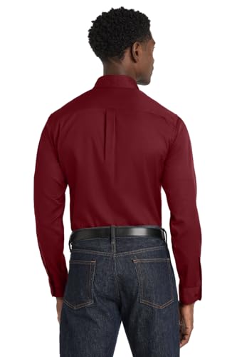 Port Authority Men's SuperPro React Twill Long Sleeve Button-Down Shirt, Marine Green, Small