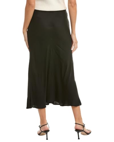 VELVET BY GRAHAM & SPENCER Women's Aubree Satin Midi Slip Skirt, Black, X-Small