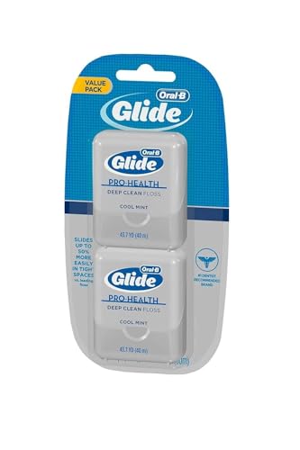 Oral-B Glide Pro-Health Deep Clean Dental Floss, Cool Mint, 40 m, Pack of 2