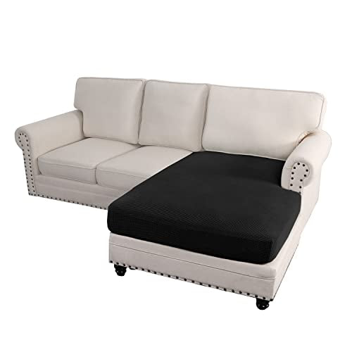 H.VERSAILTEX Sectional Couch Covers 4 Pieces Sofa Seat Cushion Covers L Shape Separate Cushion Couch Chaise Cover for Both Left/Right Sectional Couch (Seat Only: 1 Chaise + 3 Sofa, Sand)