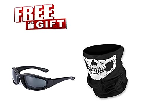 Woljay Vintage Open Face Motorcycle Helmet Retro Baseball Cap Half Helmets Men Women for Cruiser Street Scooter Moped Cap Jet with Mask Glasses - DOT Certified (XX-Large, Smoke)