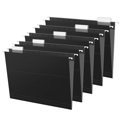 SUNEE Hanging File Folders Assorted Colors, 25 Pack File Folders Letter Size with 1/5-cut Tabs, Stay Organized for Your Home and Office Bulk File and Documents