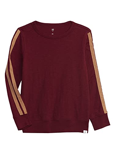 GAP Boys Long Sleeve Striped Tee Fashion-t-Shirts, Cherry Oak, X-Small US