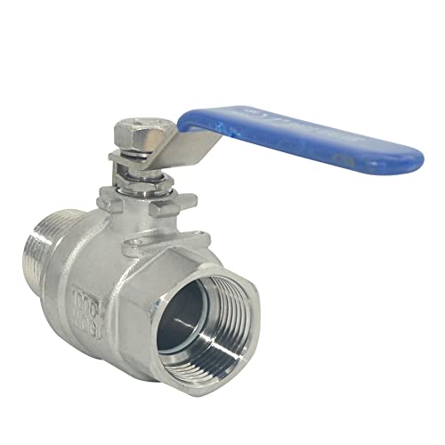 DAN SPEED 1 Inch Male x Female NPT Ball Valve S304 Stainless Steel,Full Port Heavy Duty for Water, Oil, and Gas,1000WOG (1 inch)