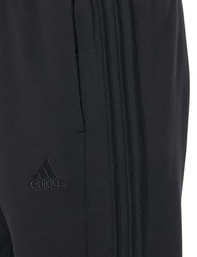 adidas Men's Size Essentials Fleece 3-Stripes Tapered Cuffed Pants, Black, XX-Large/2" Inseam Tall