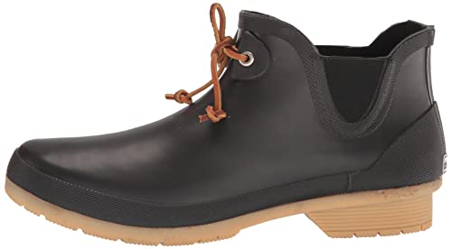 Chooka Womens Classic Tie Bootie Chelsea Rain, Black, 6 US