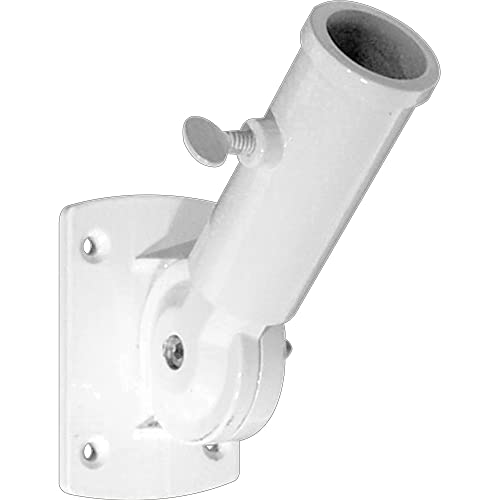 Prime-Line U 10256 1 In. Diecast, White, Adjustable Flag Pole Holder (Single Pack)