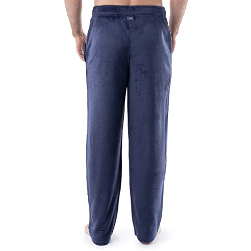 IZOD Men's Soft Fleece Lounge Sleep Pants, Black, Small