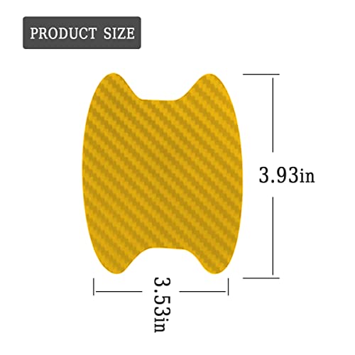 4PCS Car Door Handle Cup Stickers, Carbon Fiber Scratch Auto Door Protective Film, Non-Marking Car Door Bowl Protector, Door Handle Paint Cover Guard Universal for Most Cars, SUV (Wine Red/4PCS)