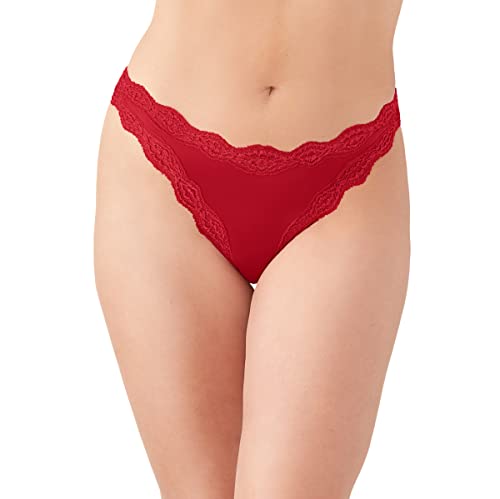 Wacoal Women's Softly Styled Hi Cut Brief Panty, Barbados Cherry, Small