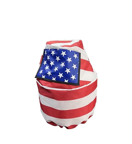 BroilPro Accessories Propane Tank Cover Fits 20-Pound Steel Propane Cylinder - American flag