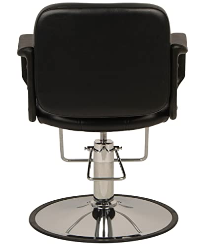 Buy-Rite Chris Styling Chair for Professional Salons and Spas, Modern Hair Stylist Chair, Extra-Wide Seat, 360-Degree Rotation, Fully Adjustable Height, SY-1801