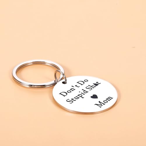 Back to School Gifts for Boys Girls Kids Son Daughter First Day of School Gifts for Boys Girls Off to College Don't Do Stupid Sht Keychain from Mom, Christmas Stocking Stuffers for Teen Boys Girls