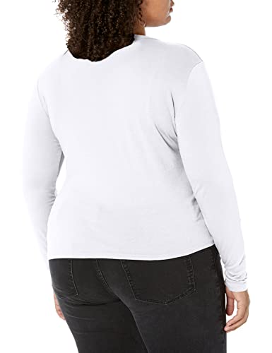 RVCA Women's RED Stitch Long Sleeve Graphic TEE Shirt, Big White, Small