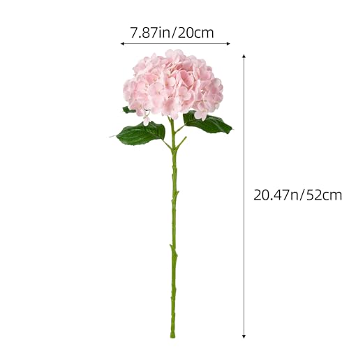Coferset 5pcs Artificial Hydrangea Flowers Real Touch 20 inch Lifelike Hydrangea Flower for Home Wedding Office Party Living Room Decoration (Baby Blue)