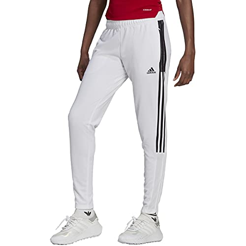 adidas womens Tiro 21 Track Pants White/Black 2X