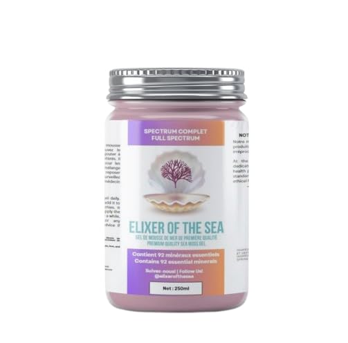 FullSpectrum Sea Moss Gel Made from Carribbean Seamoss Blend of Gold, Green and Purple Seamoss ] Wildcrafted Organic Premium Quality Superfood