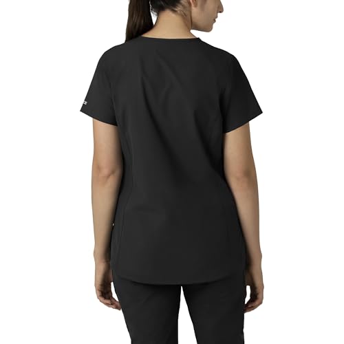 Carhartt Women's Notch Neck Tunic Scrub Top, Wine