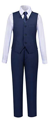 Boys Suits First Communion Outfit White Easter Kids Tux 4 Piece Formal Silm Fit Dress Clothes Size 3T