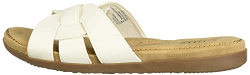CLIFFS BY WHITE MOUNTAIN Women's Fredie Sandal, White/Multi/Sueded/Smooth, 11 M