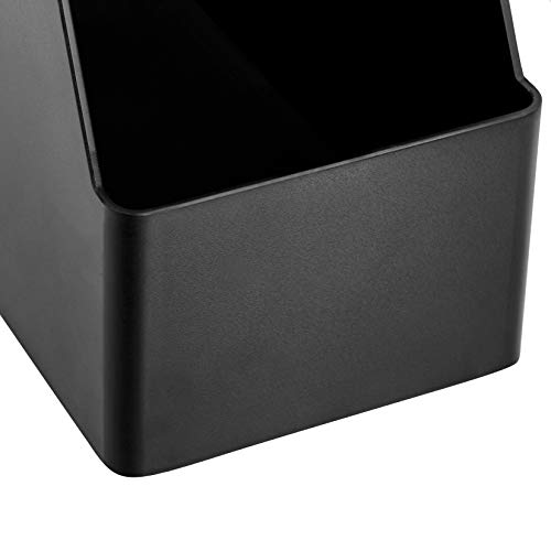 Amazon Basics Plastic Desk Organizer - Magazine Rack, Black, 2-Pack