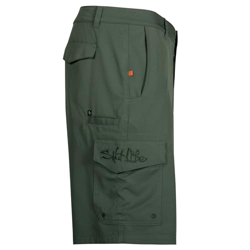 Salt Life La Vida Fishing Boardshorts, Sage Leaf, 28