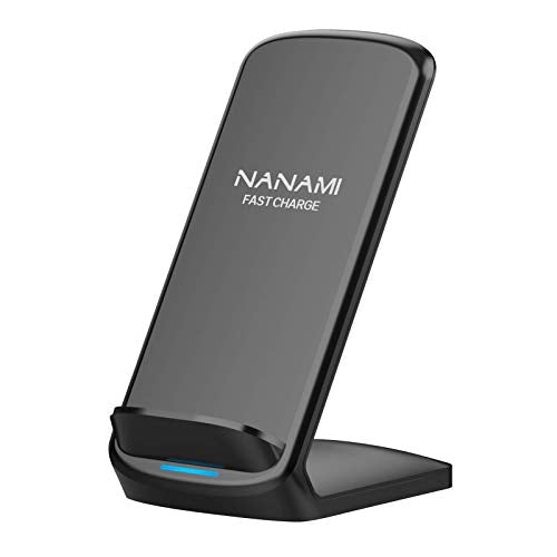 NANAMI Upgraded Fast Wireless Charger, Qi-Certified Wireless Charging Stand Compatible with Samsung Galaxy S25/S24/S23/S22/S21/S20 & Qi Phone Charger for iPhone 16/16 Plus/16 Pro/16 Pro Max/15/14/13
