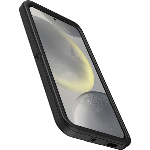 OtterBox Samsung Galaxy S24+ Defender Series Case - BLACK, rugged & durable, with port protection, includes holster clip kickstand