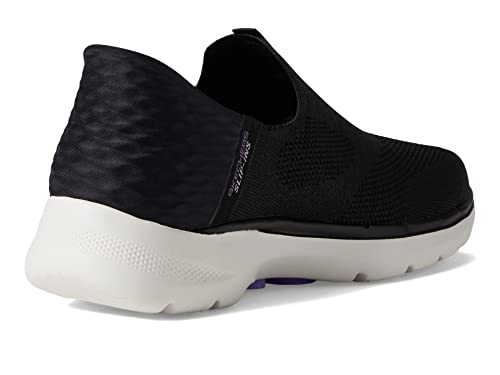 Skechers Women's Hands Free Slip-ins Go Walk 6-Fabulous View Sneaker, Black, 8