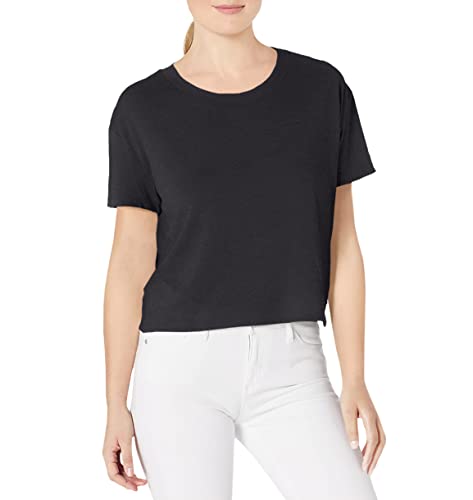 Alternative womens Eco Go-to Headliner Cropped Tee T Shirt, Black, X-Small US