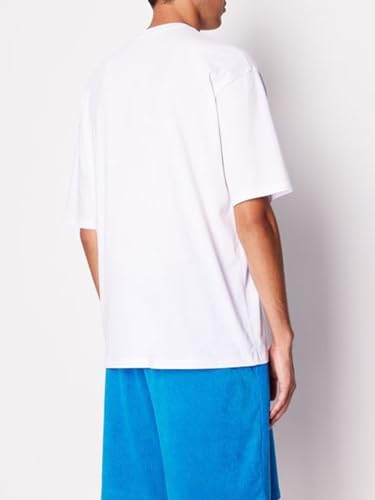 A | X ARMANI EXCHANGE Men's Comfort Fit Cotton Jersey Color Logo Tee, Azure Blue