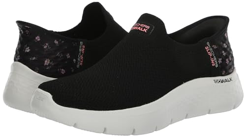 Skechers Women's Go Walk Flex Sunset Rose Hands Free Slip-Ins Sneaker, Navy/Turquoise, 10