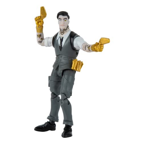 FORTNITE Midas (Master Grade) - 4-Inch Articulated Figure with Armor, Back Bling, and Harvesting Tool