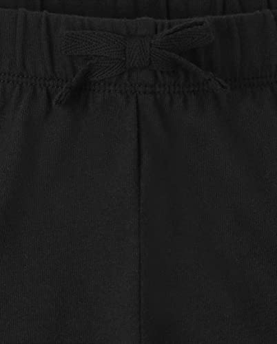 The Children's Place Baby Girls' Single Pull On Everyday Shorts, Solid Black, Small