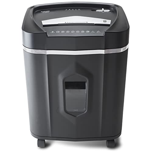 Aurora Anti-Jam 16-Sheet Crosscut Paper/CD and Credit Card Shredder/ 5-Gallon pullout Basket 30 Minutes Continuous Run Time