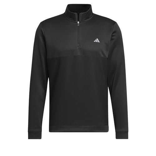 adidas Men's Ultimate365 Textured Quarter-Zip Top, SILPEB