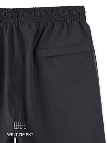 HETHCODE Men's Lightweight Zip Pockets Slim Fit Workout Athletic Active Sports Running Jogger Pants Charcoal Grey S