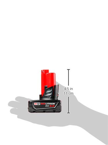 Milwaukee 48-11-2412 Twin Pack of 3.0 Amp Hour Extended Capacity 12V Lithium Ion Batteries