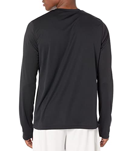 Reebok Men's Standard Long Sleeve Workout Shirt, Night Black, Small