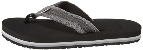 Sanuk Fraidy Stacker Flip-Flop, Black, US 2-3 Unisex Little Kid